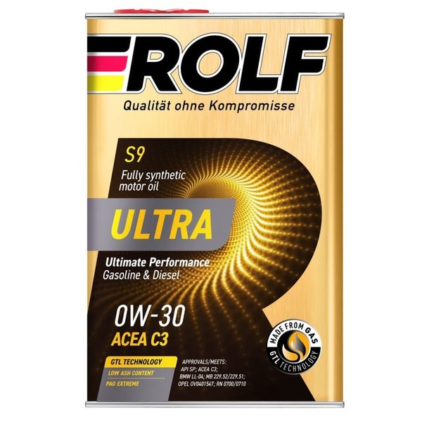 Масло моторное Rolf Ultra 0W30 C3 4
