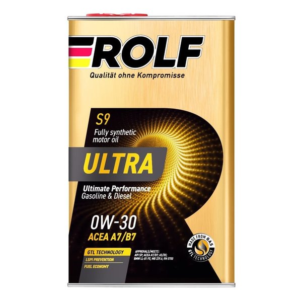 Масло моторное Rolf Ultra 0W30 A7/B7 1