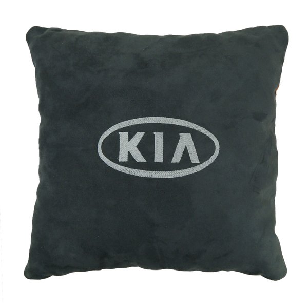 Подушка автомобильная с логотипом  KIA серая