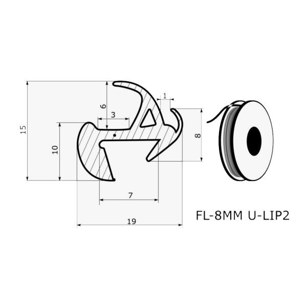 Молдинг универсальный FL-8мм U-LIP2 