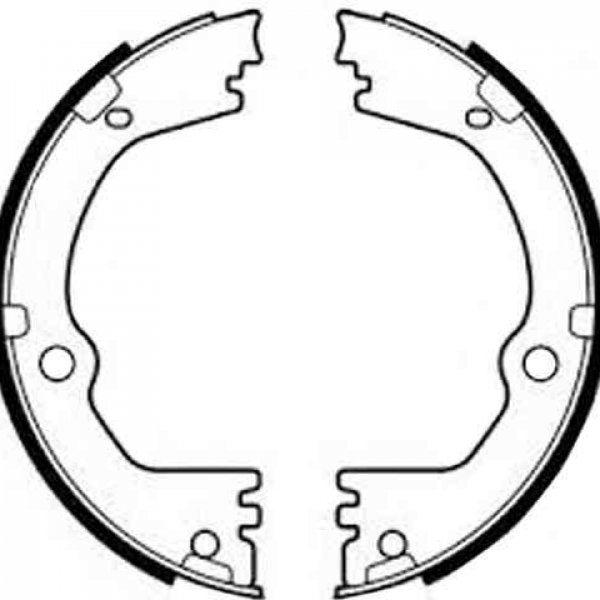 Колодки стояночного тормоза NIBK FN0691 Hyundai Santa Fe 12/06-18/04 R=95