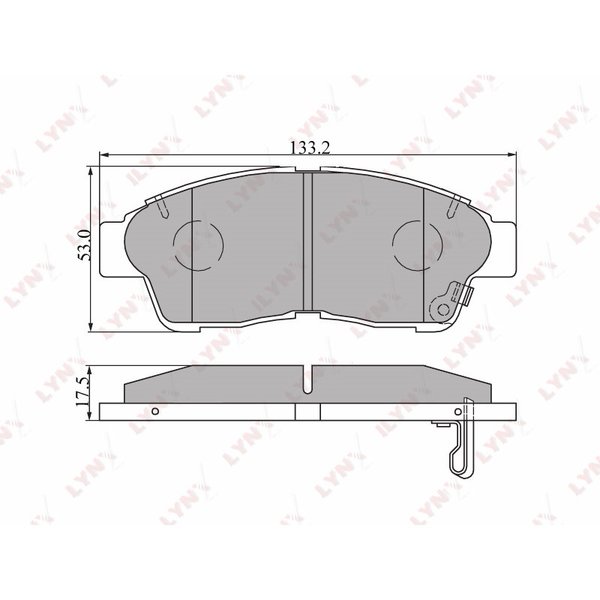 Колодки тормозные передние Lynx BD-7516 (PF1322,NP1000,SP1110)