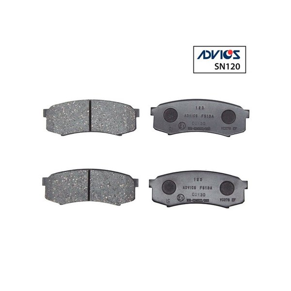 Колодки тормозные задние Toyota 04466-60140 Advics SN-120 GRJ12#/150 KDJ9# (PF1243)