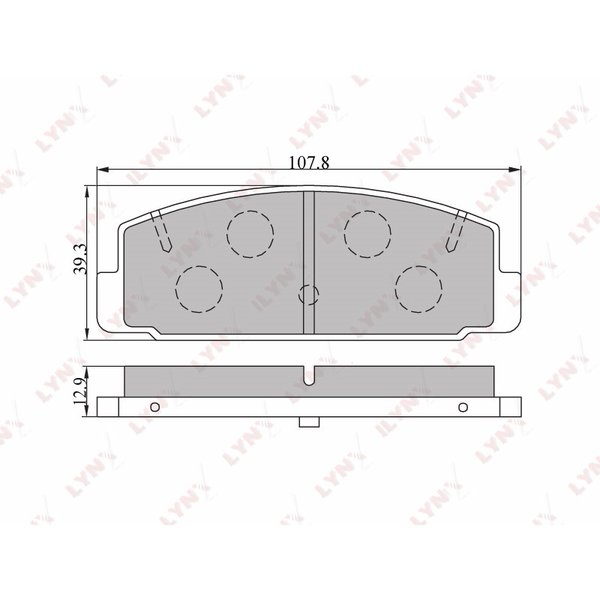 Колодки тормозные задние Lynx BD-5104 (NP5004,PF5203)