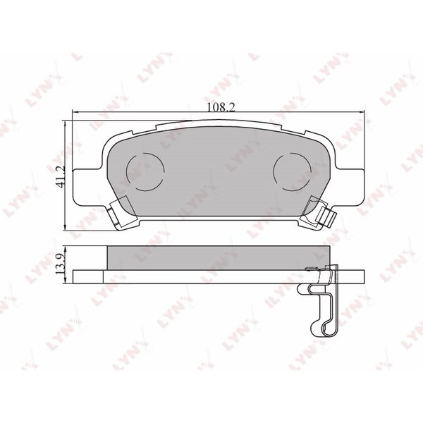 Колодки тормозные задние Lynx BD-7106 (NP7003 (PF-7415,D7069H)
