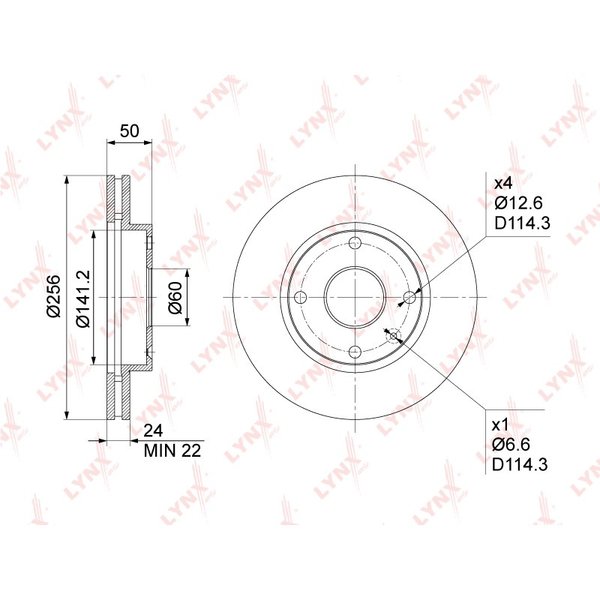 Диск тормозной перед Chevrolet 96549782 Lynx BN-1013 Lacetti J200 03/05- D=256