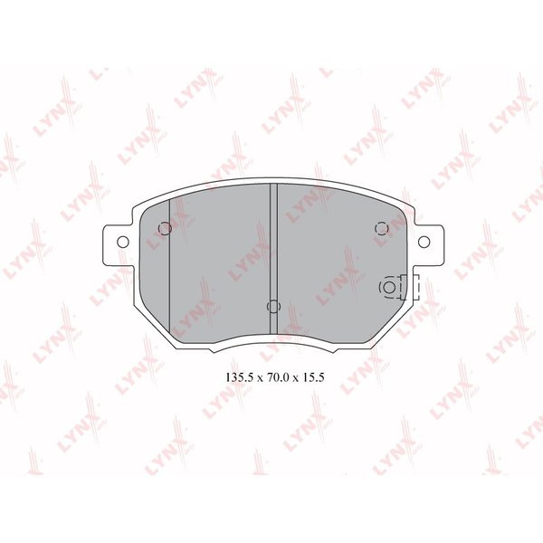 Колодки тормозные передние Lynx BD-5737 (NP2024,PF2554)