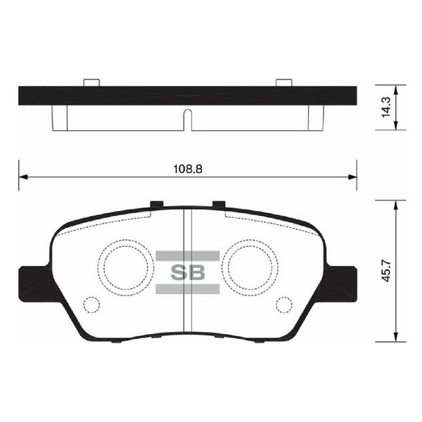 Колодки тормозные задние Sangsin SP-2104 (PF-8506,NP8032)