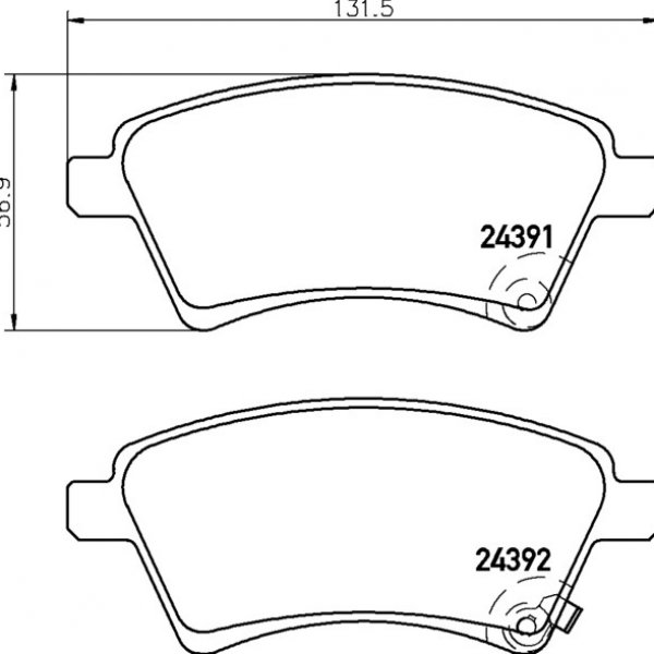 Колодки тормозные передние Nisshinbo NP-9017 (E100163,PN9803)