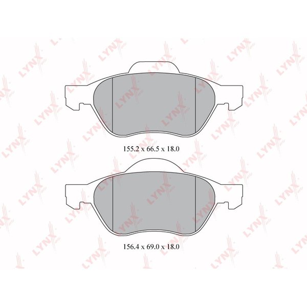Колодки тормозные передние Renault Megane II LM# KM# -08/10 Scenic II JM# -08/11 Lynx BD-6315