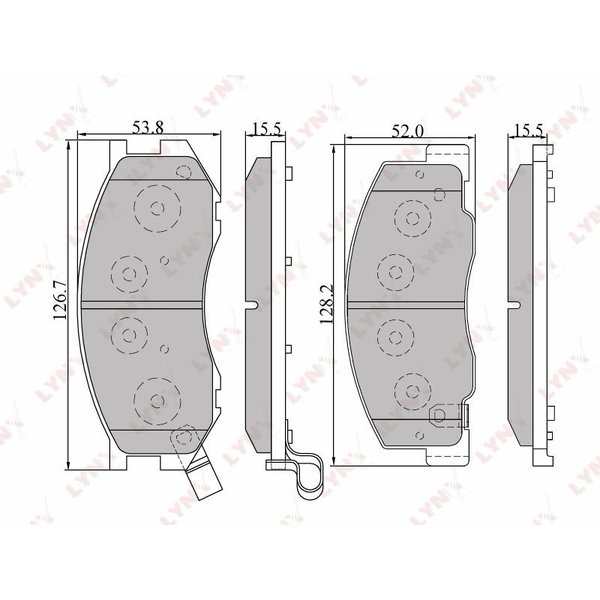 Колодки тормозные передние Lynx BD-7515 (NP1014,PF1404)