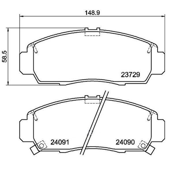 Колодки тормозные передние Nisshinbo NP-8010 (PF-8614,PF-8465)