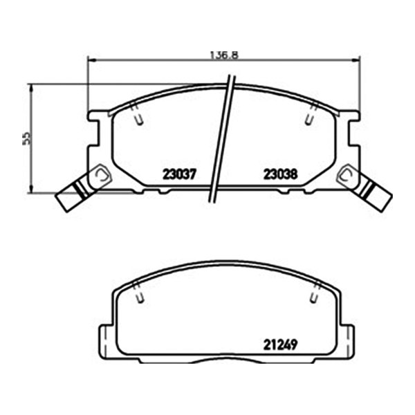Колодки тормозные передние Nisshinbo NP-1096 (PF1218)