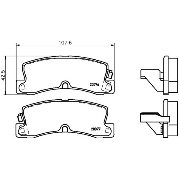 Колодки тормозные задние Nisshinbo NP-1070 (PF-1136) 
