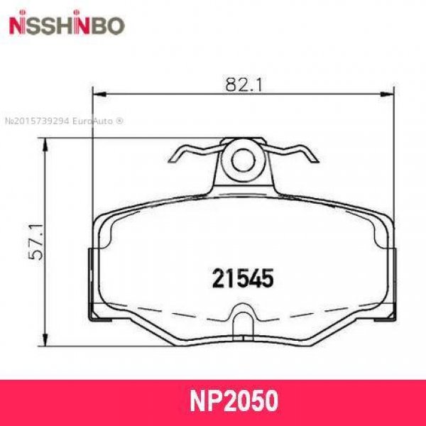 Колодки тормозные задние Nisshinbo NP-2050