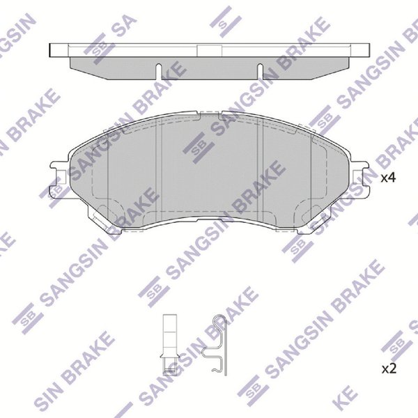 Колодки тормозные передние Suzuki JY# AKK416 SX-4 S-Cross 13/12-16/07 Sangsin SP4212 (PN9809)