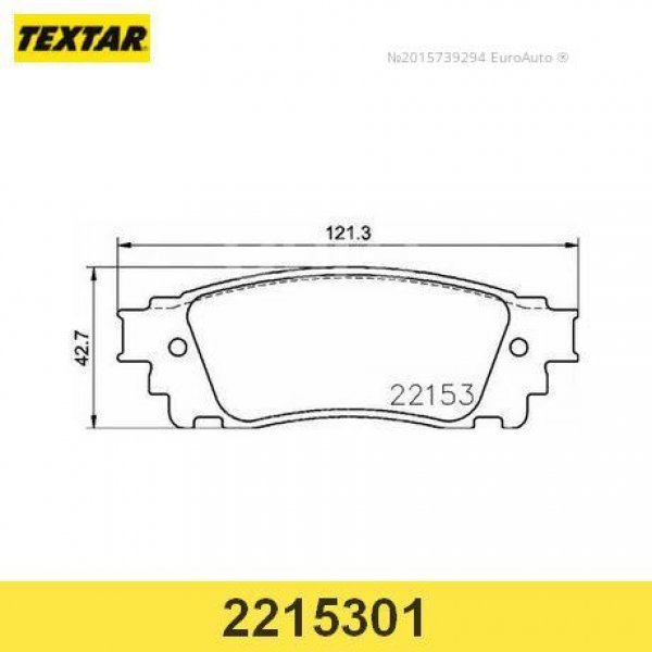 Колодки тормозные задние Toyota 04466-78020 Textar 2215301 (PN1852)