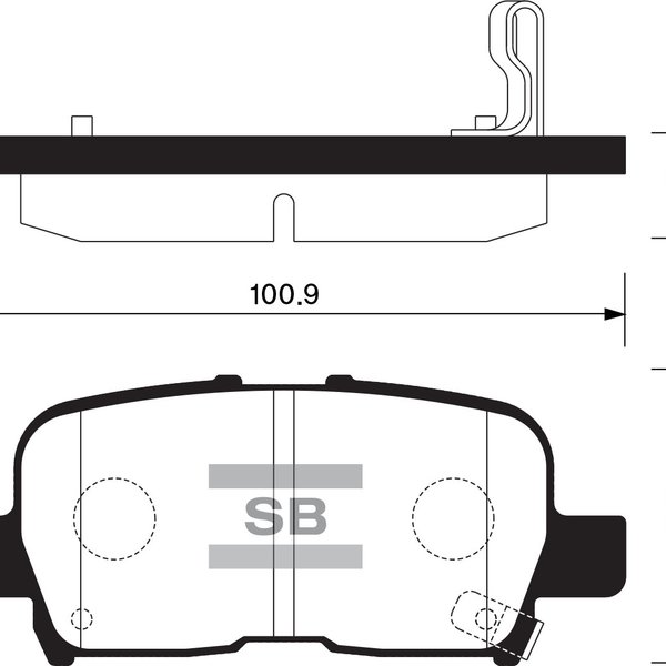 Колодки тормозные задние Honda YD1 MDX YF2 3.5L Sangsin SP-1371 