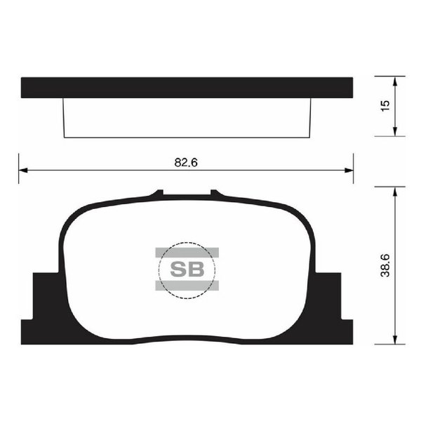 Колодки тормозные задние Sangsin SP-2042 (NP1035,PF1431,D2187)