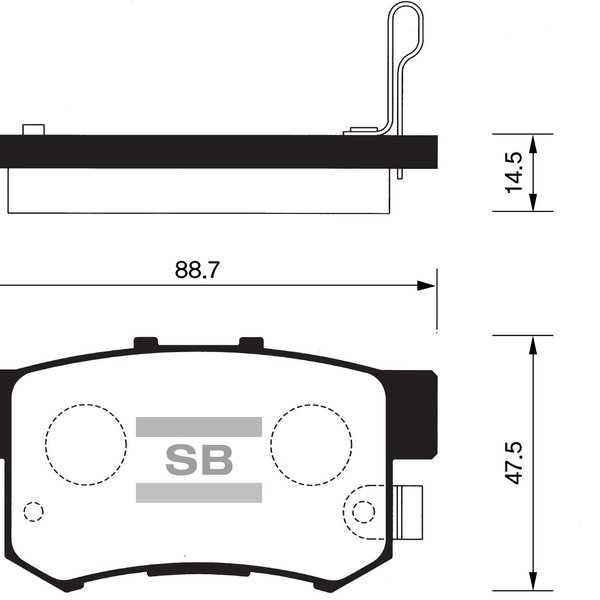 Колодки тормозные задние Sangsin SP-1076R (NP8001,PF8255,D5056MH)