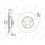 Диск тормозной перед Ford 1734696 Lynx BN-1024 Focus II CB4 1.4L 1.6L 1.8L 2.0L D=278 (DF4465)