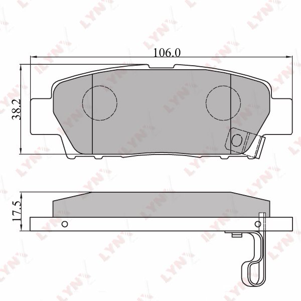 Колодки тормозные задние Lynx BD-7513 (NP1092,PF1323)