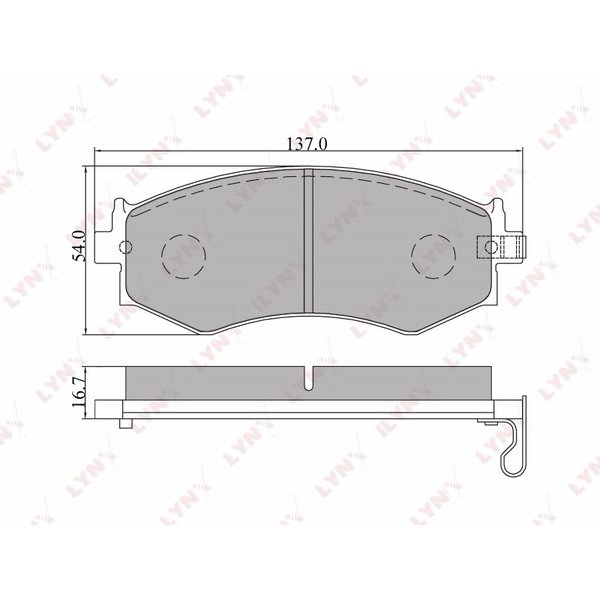 Колодки тормозные передние Lynx BD-5708 (NP2021,PF-2176)