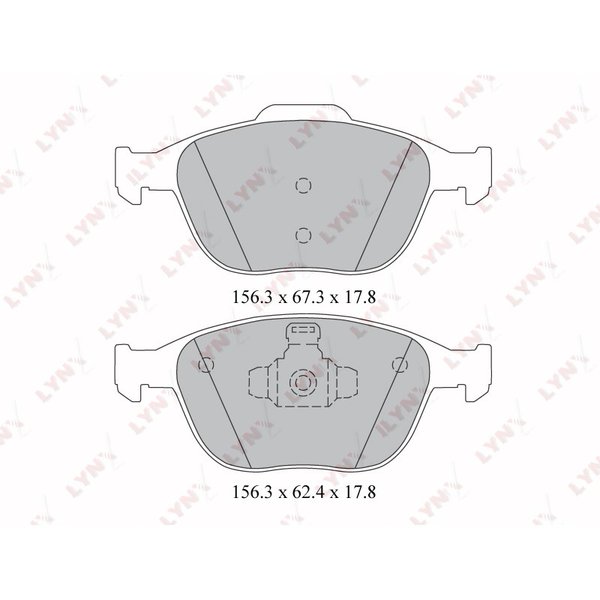 Колодки тормозные передние Ford 1763678 Lynx BD3022 Transit Connect 1.8-1.8D 02-