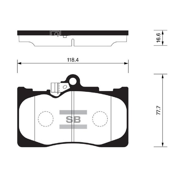 Колодки тормозные передние Toyota GRX133 GRS184/204/191/196 Sangsin SP-2302 (PF-1547,NP-1072)
