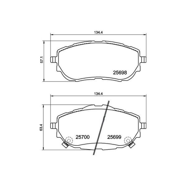 Колодки тормозные передние Toyota ZRE18# NRE180 NDR180 Nisshinbo NP-1116 (SP1700,PN21001)