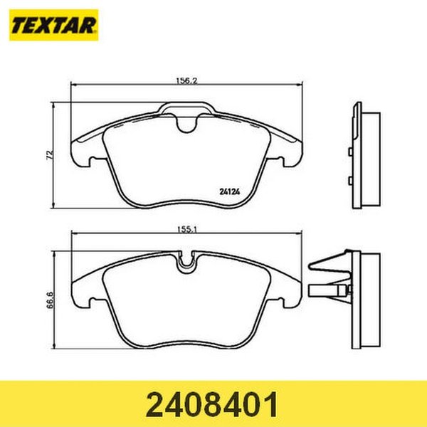 Колодки тормозные передние Textar 2408401 (GDB1683,SP2101F)