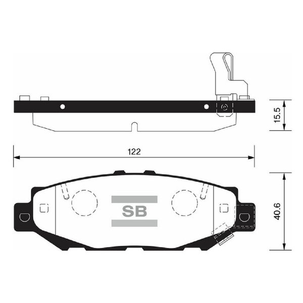 Колодки тормозные задние Sangsin SP-1432 (NP1027,PF1363)