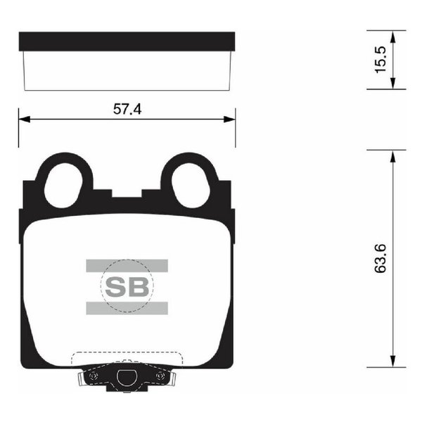 Колодки тормозные задние Toyota GX110/115 JZX110/115 Sangsin SP-1554 (D2173MH,NP1038,PF1421)