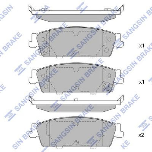 Колодки тормозные задние Chevrolet Tahoe III 5.3L GMT900 06/12-14/10 Sangsin SP-1563