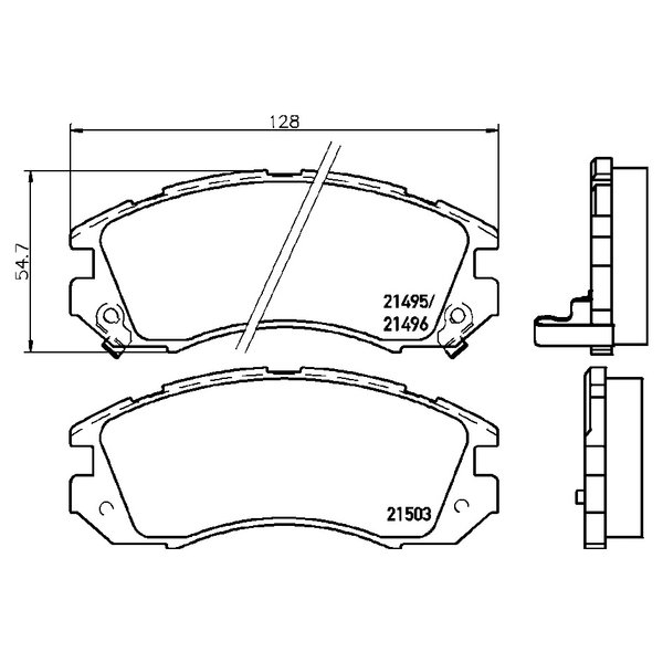 Колодки тормозные пердние Nisshinbo PF7248 /NP7005 