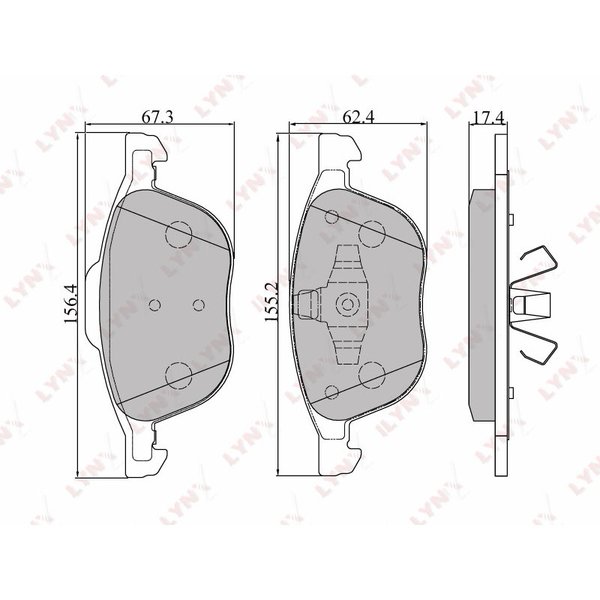 Колодки тормозные передние Lynx BD-3001 (PF-5507)