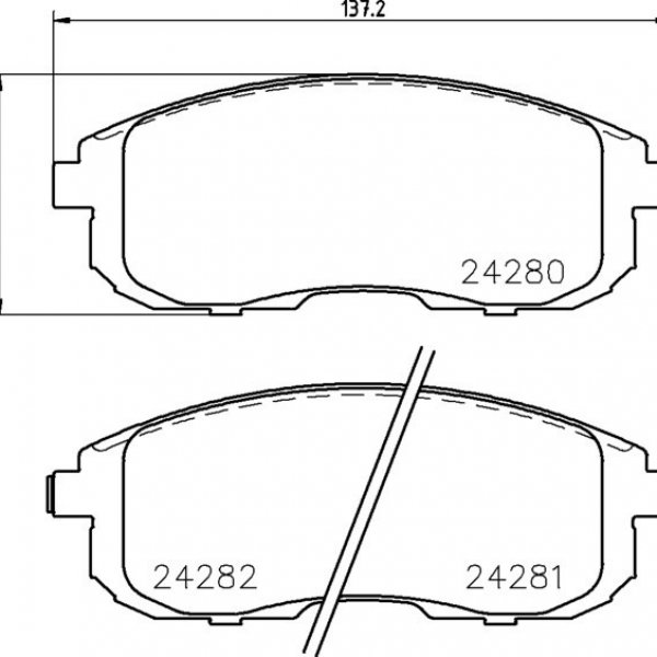 Колодки тормозные передние Nisshinbo NP-2046 (PF2504) 