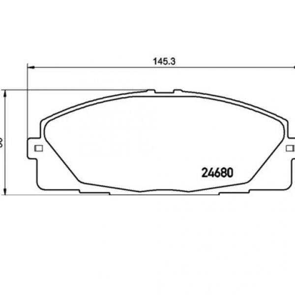 Колодки тормозные передние Toyota KDH20#/22# TRH200/21#/22# Rixos MD2251S (PF1516,NP1059) 