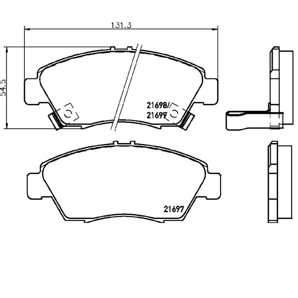 Колодки тормозные передние Nisshinbo NP-8002 (PF-8510)