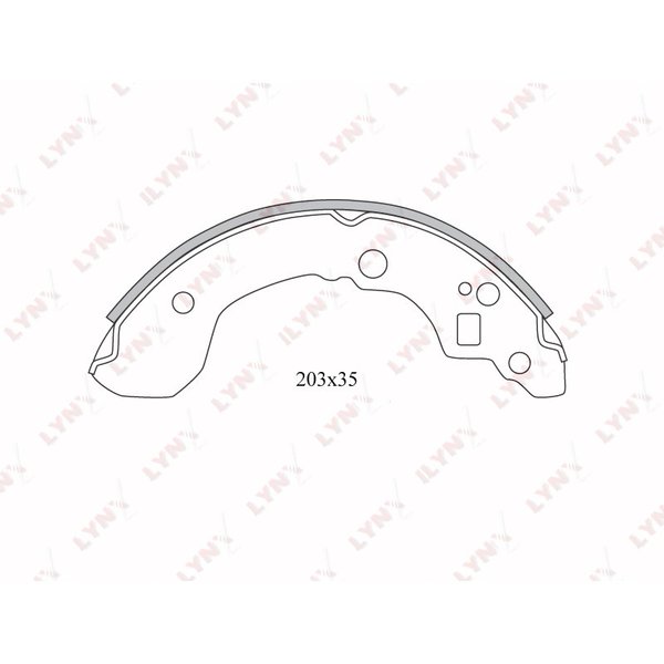 Колодки тормозные задние Nissan P11 U14 барабан R=101 Lynx BS-5710 (FN-12230)
