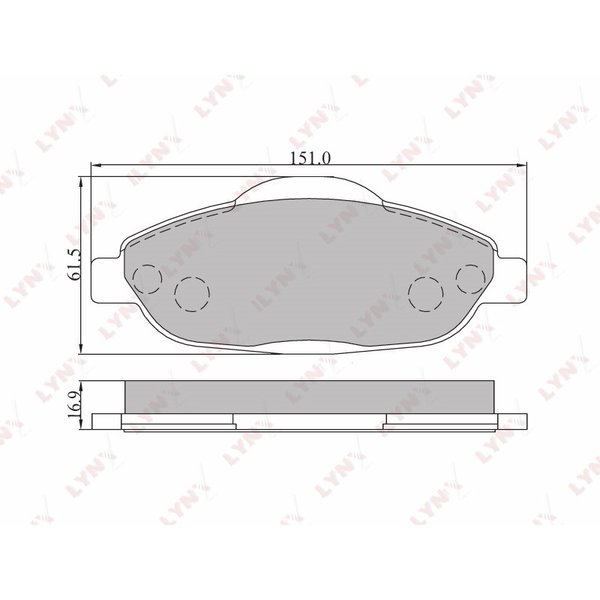 Колодки тормозные передние Lynx BD-6102 (GDB1761)