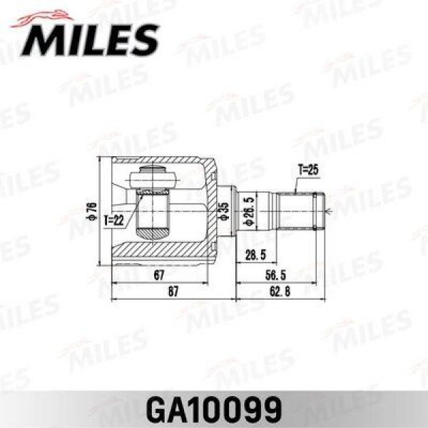 Шрус внутренний Hyundai 49500-1C301 Miles GA10099 Accent 99&amp;gt;