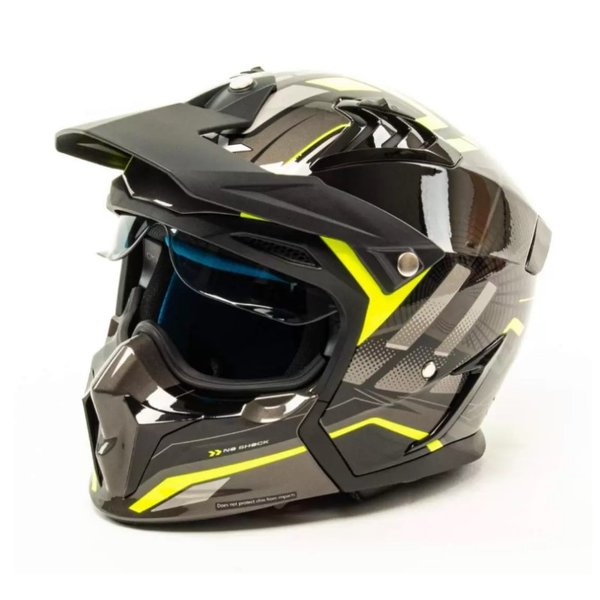 Шлем мото мотард GTX 690 (М) #5 GREY/FLUO YELLOW BLACK