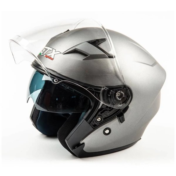 Шлем мото открытый GTX 278 (S) #1 Metal Titanium (2 визора)