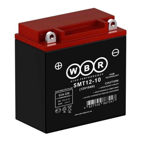 Аккумулятор мото WBR MT 1210 10 А/ч (YB9A-A) 