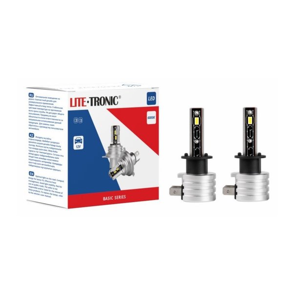 Лампа H1 Basic 6000K 12V Lite-Tronic (2 шт)