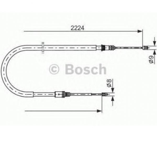 Трос стояночного тормоза Bosch 19874-82303