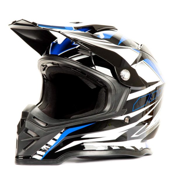 Шлем мото кроссовый HIZER В6197 (S) #4 black/blue/white