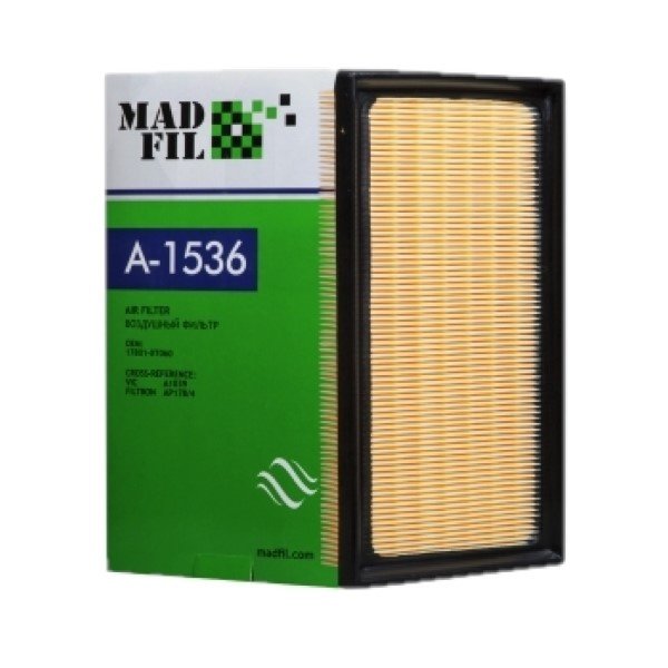 Фильтр воздушный Madfil A-1536 (A-1039 Vic/17801-0T060 Оригинал Toyota)