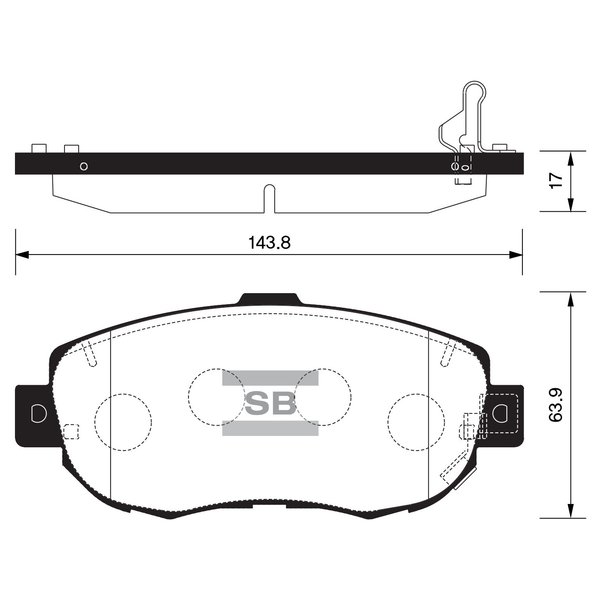 Колодки тормозные передние Toyota #XE10/15 ##X90/100/110 Sangsin SP-1386 (NP1073,PF1324)